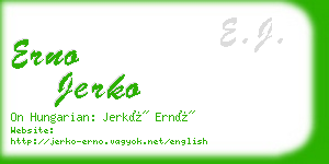 erno jerko business card